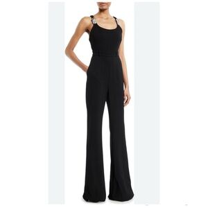 Brandon Maxwell  Pineapple Crystal Crepe Jumpsuit New With Tags Size 10
